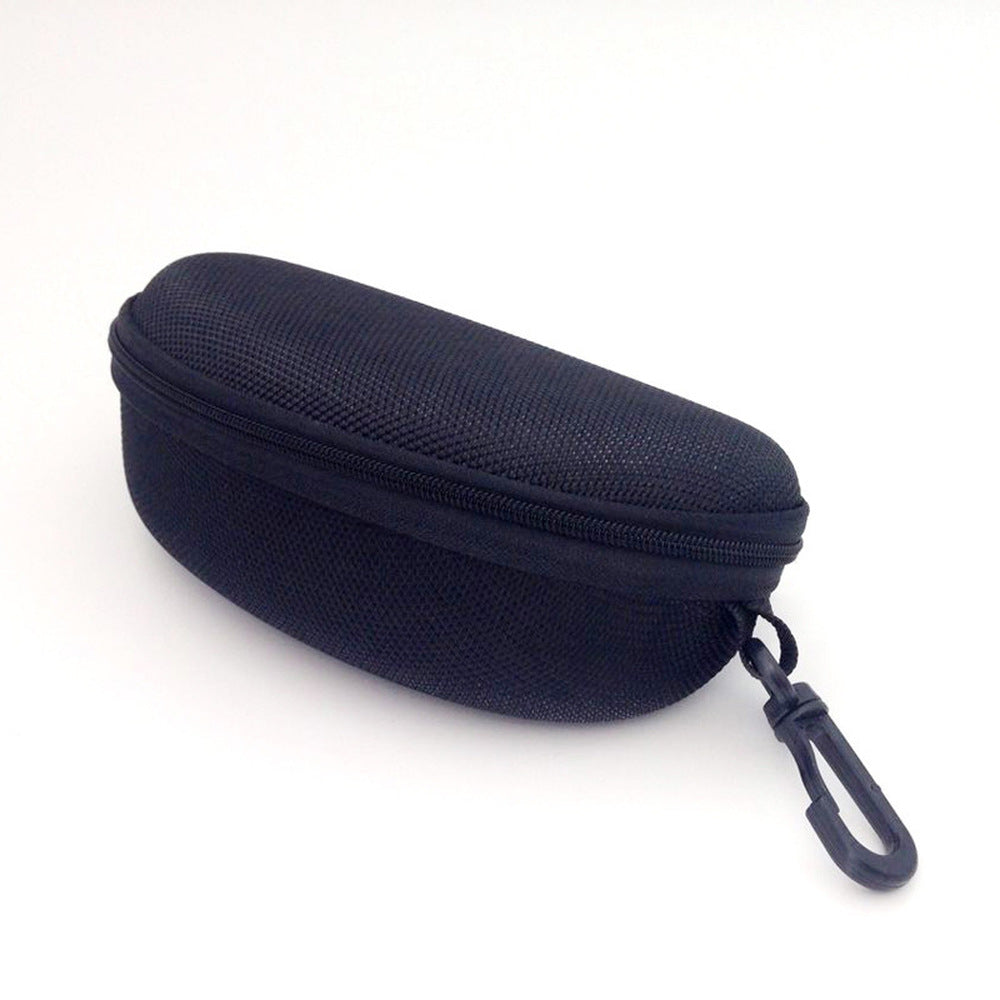 Large Zipper Sunglasses Case Anti Pressure Glasses Pouch with Hook