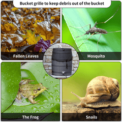 Rain Barrel Net Cover with Drawstring Water Butt Netting