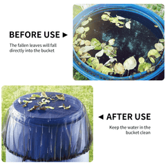 Rain Barrel Net Cover with Drawstring Water Butt Netting