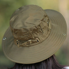 Adjustable Bucket Hat Women Casual Fisherman Cap Outdoor Sunscreen Travel Beach