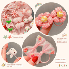 20pcs Cartoon Hair Ties: Ideal Holiday Gift for Girls