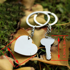Heart Shaped Metal Keychain with Smile Charm