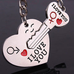 Heart Shaped Metal Keychain with Smile Charm