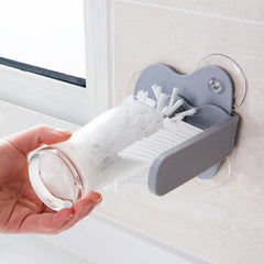 Glass Cup Cleaning Brush with Suction Cup - Kitchen Water Cup Brush