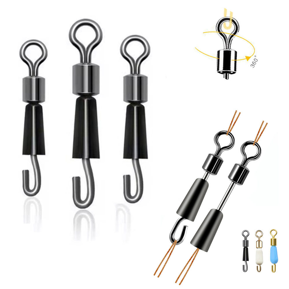 1pc Fishing Hooks Connector Ball Bearing Swivels Fishing Snap Swivels