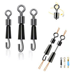 1pc Fishing Hooks Connector Ball Bearing Swivels Fishing Snap Swivels