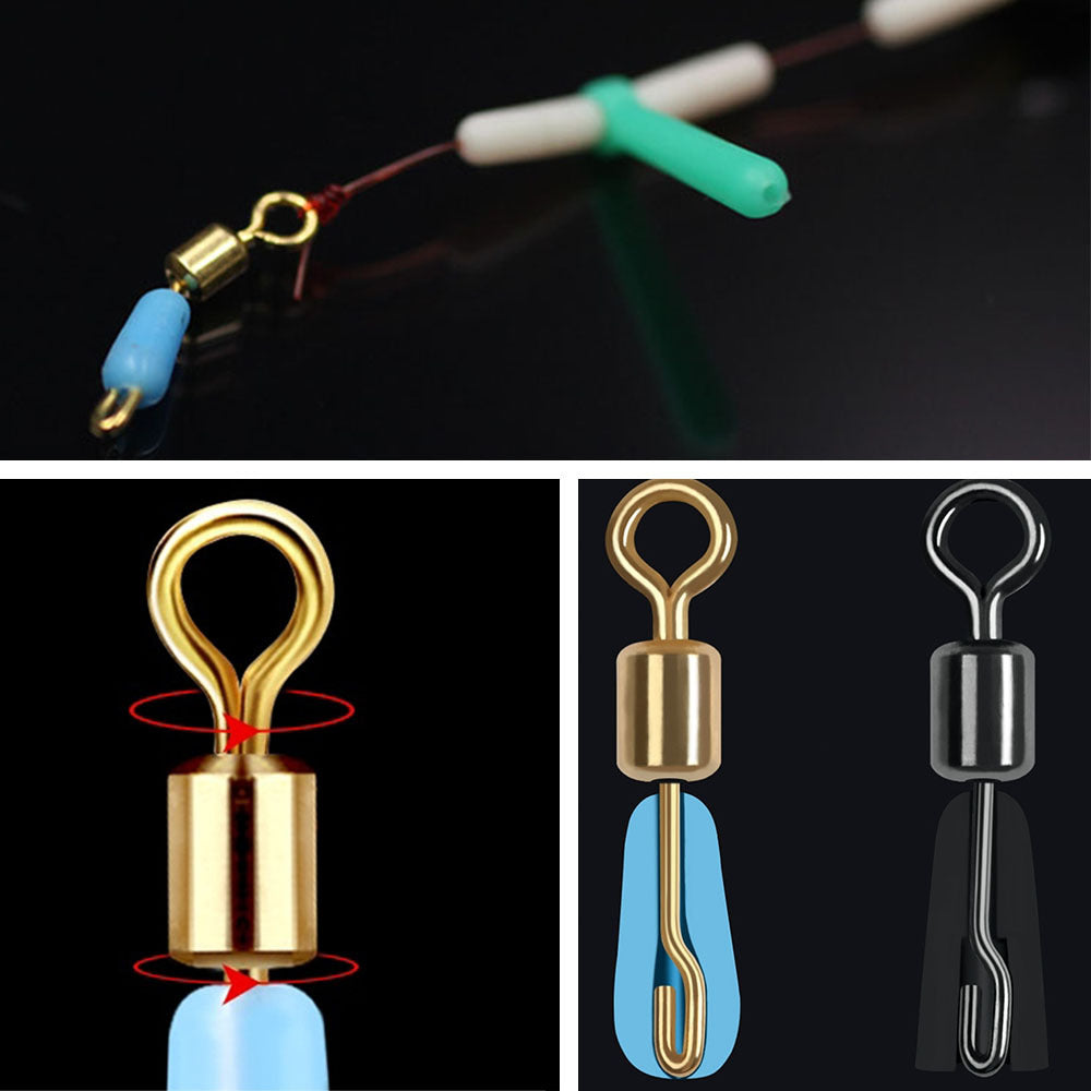 1pc Fishing Hooks Connector Ball Bearing Swivels Fishing Snap Swivels