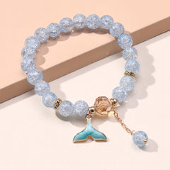 Panda Mermaid Tail Crystal Bracelet for Kids
