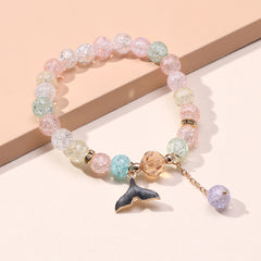 Panda Mermaid Tail Crystal Bracelet for Kids