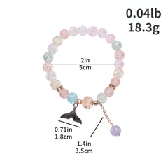 Panda Mermaid Tail Crystal Bracelet for Kids