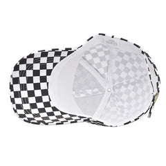 Checkerboard Baseball Cap Outdoor Plaid Peaked Cap