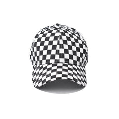 Checkerboard Baseball Cap Outdoor Plaid Peaked Cap