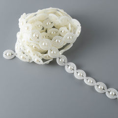 ABS Double Cotton Pearl Beads Chain Trim for Wedding Christmas