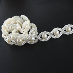 ABS Double Cotton Pearl Beads Chain Trim for Wedding Christmas