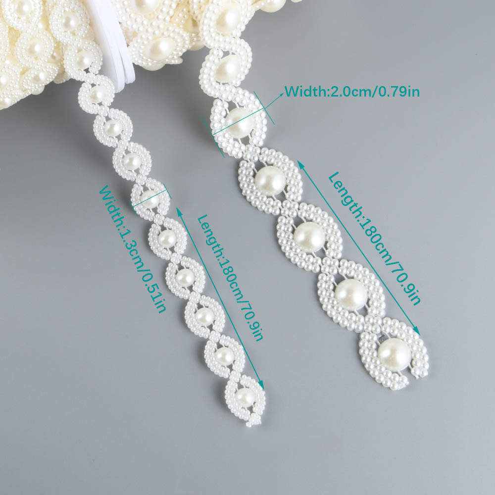 ABS Double Cotton Pearl Beads Chain Trim for Wedding Christmas