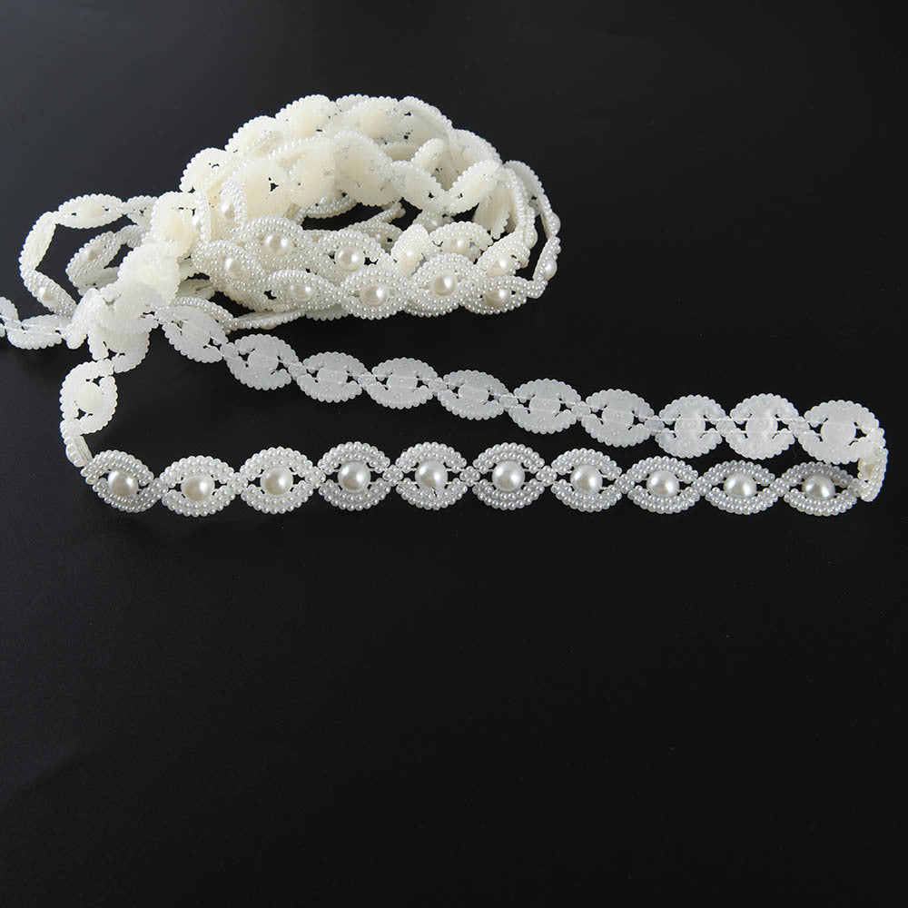 ABS Double Cotton Pearl Beads Chain Trim for Wedding Christmas