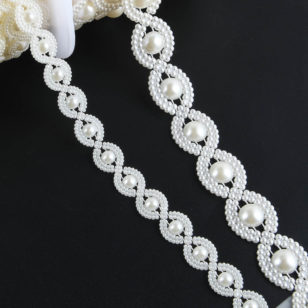 ABS Double Cotton Pearl Beads Chain Trim for Wedding Christmas