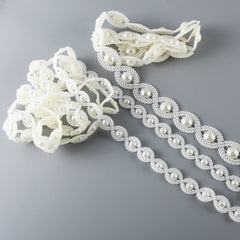 ABS Double Cotton Pearl Beads Chain Trim for Wedding Christmas
