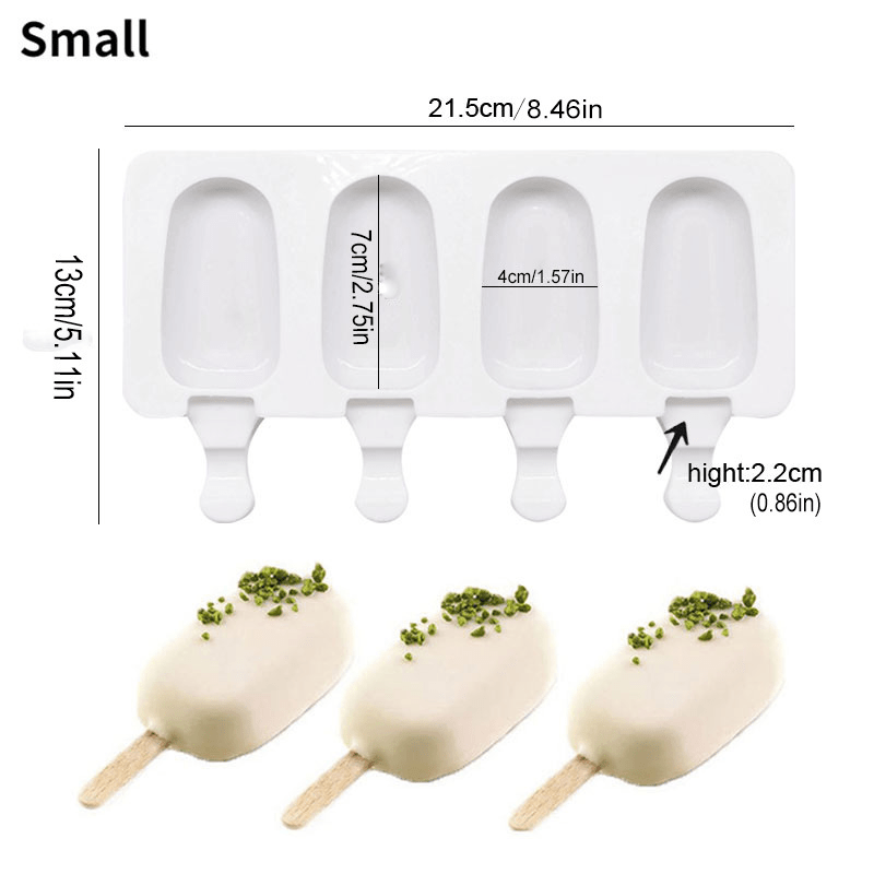 Silicone Ice Cream Mold Chocolate Dessert Popsicle Tray