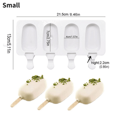 Silicone Ice Cream Mold Chocolate Dessert Popsicle Tray