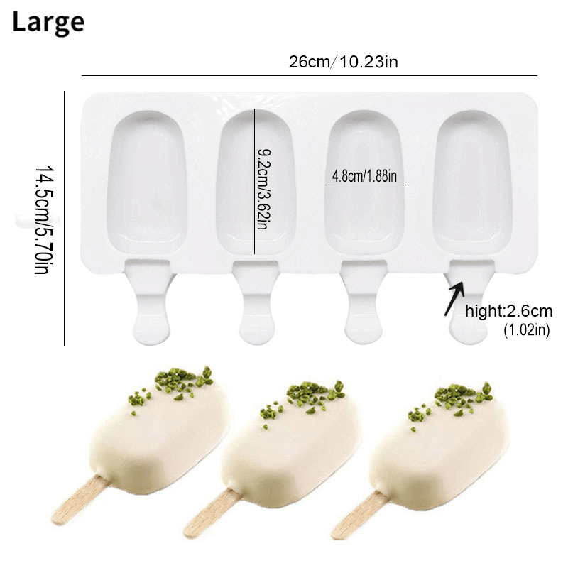 Silicone Ice Cream Mold Chocolate Dessert Popsicle Tray