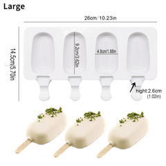 Silicone Ice Cream Mold Chocolate Dessert Popsicle Tray