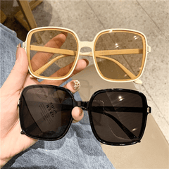 Men's Retro Large Frame Square Gradient Sunglasses