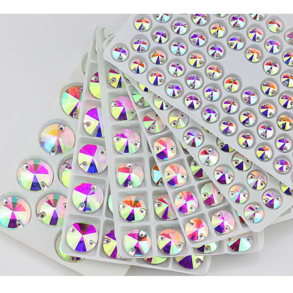 Crystal Sew On Rhinestone Flat Back Round Crystal Beads 3200