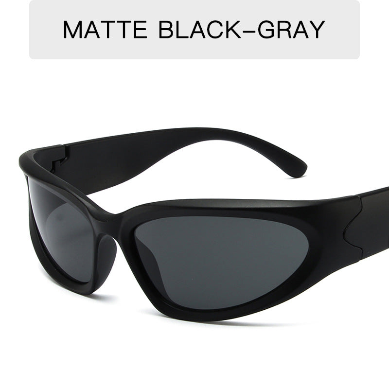 Y2K Oval Wrap Sunglasses for Men Women
