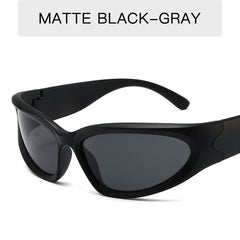Y2K Oval Wrap Sunglasses for Men Women