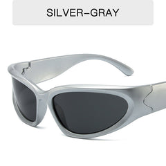 Y2K Oval Wrap Sunglasses for Men Women