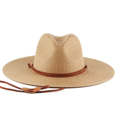 Hand Woven Summer Straw Hat Wide Brim Sun Hat