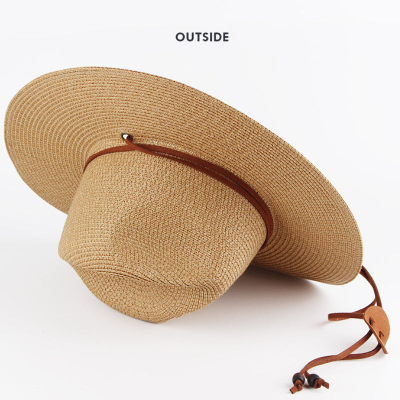 Hand Woven Summer Straw Hat Wide Brim Sun Hat