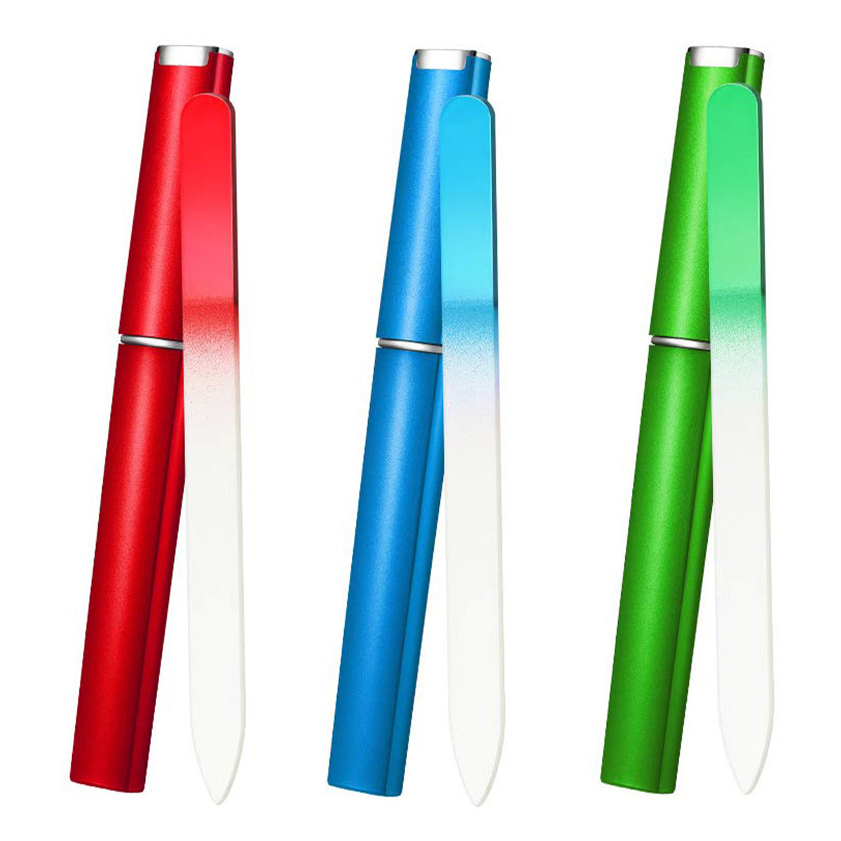 3pcs Glass Nail File With Case Professional Manicure Tool
