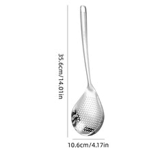 304 Stainless Steel Slotted Spoon with Long Handle for Draining and Serving