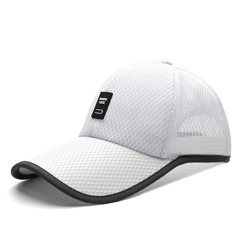 Solid Mesh Baseball Cap Quick Drying Trucker Hat Sunscreen Sports Hat