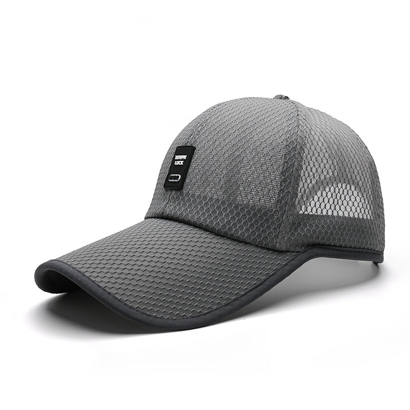 Solid Mesh Baseball Cap Quick Drying Trucker Hat Sunscreen Sports Hat