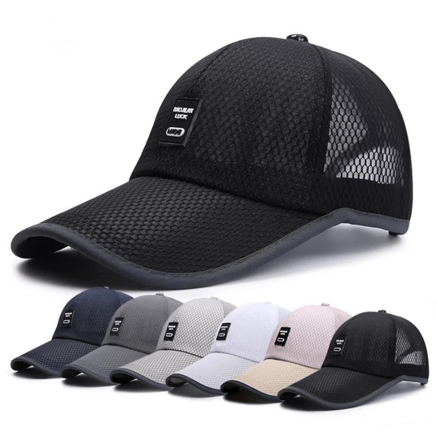 Solid Mesh Baseball Cap Quick Drying Trucker Hat Sunscreen Sports Hat