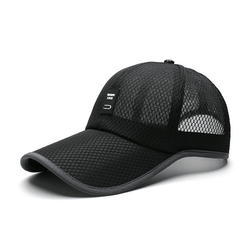 Solid Mesh Baseball Cap Quick Drying Trucker Hat Sunscreen Sports Hat