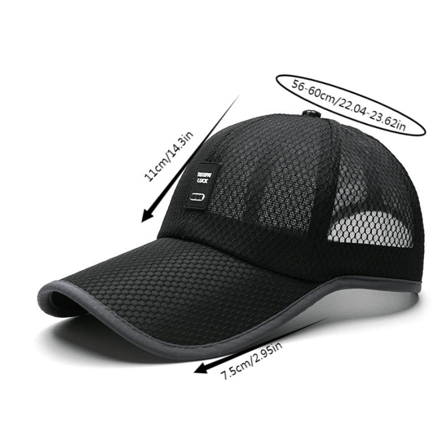 Solid Mesh Baseball Cap Quick Drying Trucker Hat Sunscreen Sports Hat