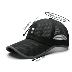 Solid Mesh Baseball Cap Quick Drying Trucker Hat Sunscreen Sports Hat