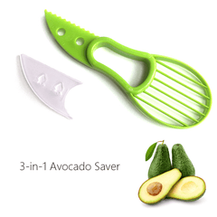 3 in 1 Avocado Slicer Shea Corer Butter Fruit Peeler Cutter Pulp Separator