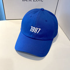 1987 Embroidery Casual Baseball Cap Lightweight Adjustable Sports Hat