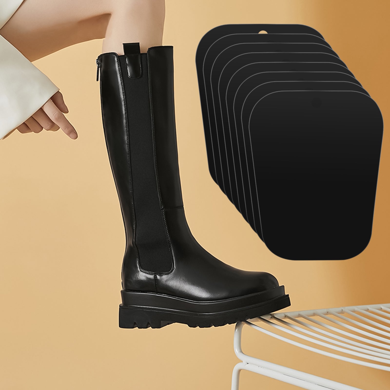 8pcs Boot Inserts Boot Shaper Form - Reusable Tall Support Boot Holder