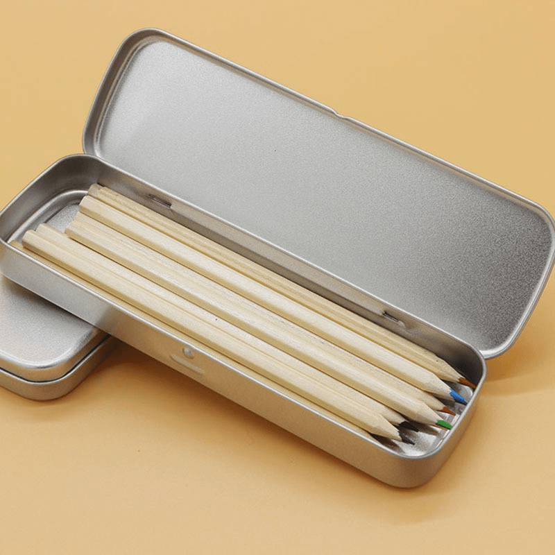 Metal Pencil Case Stationery Box Pencil Storage Back To School Supplies