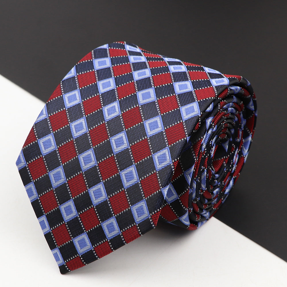 Men's Business Plaid Tie Casual Decorative Accessories