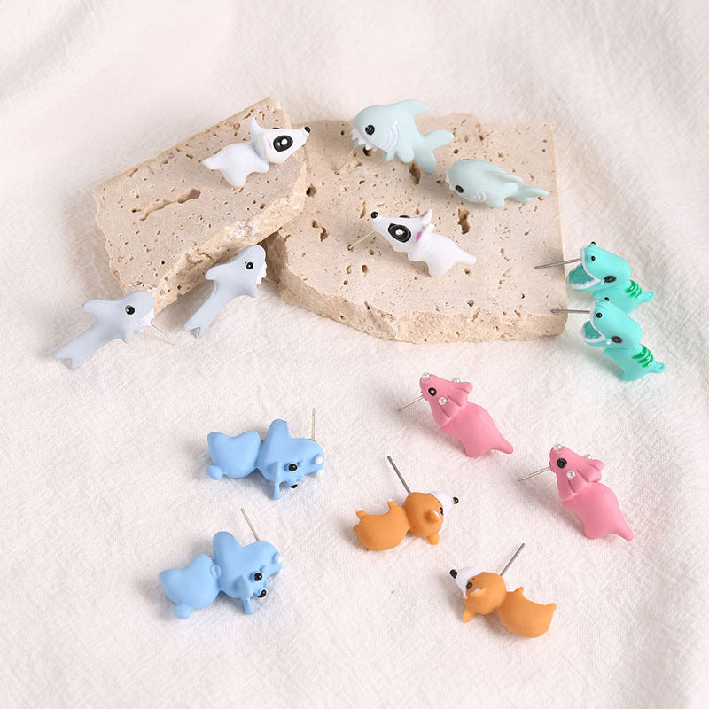 2pcs Animal Cartoon Stud Earring For Girls