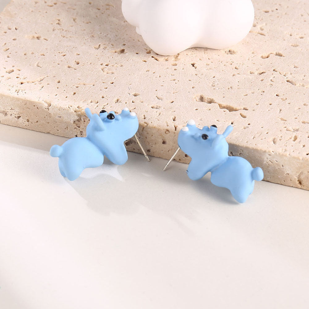 2pcs Animal Cartoon Stud Earring For Girls