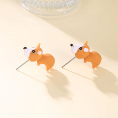 2pcs Animal Cartoon Stud Earring For Girls