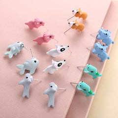 2pcs Animal Cartoon Stud Earring For Girls